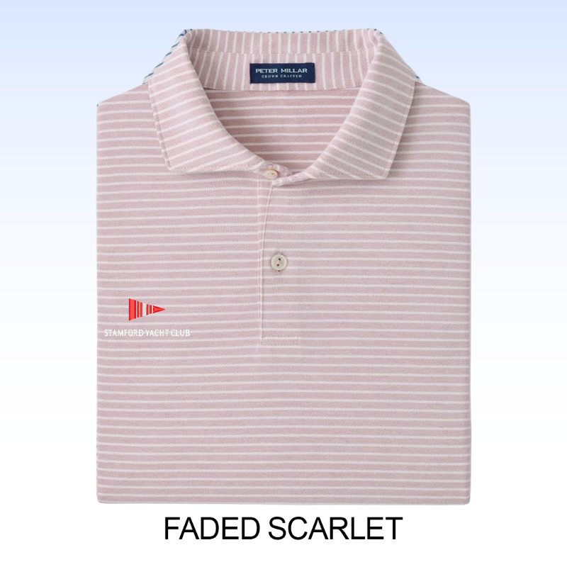 PETER MILLAR ALBATROSS STRIPE COTTON-BLEND PIQUÉ POLO